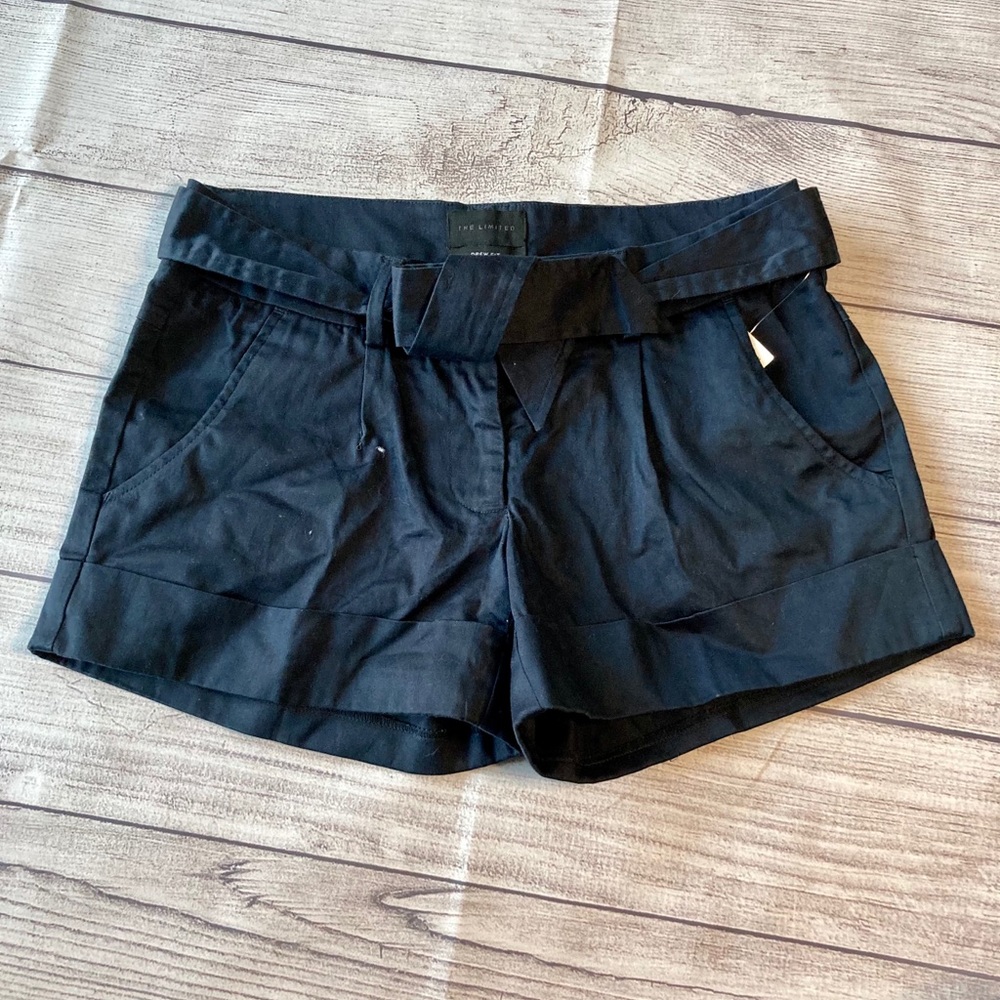 The Limited Drew Fit Navy Tie Waist Shorts
